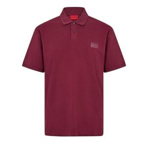 Hugo Mens Collared Short-Sleeved Polo Shirt / Dark Red